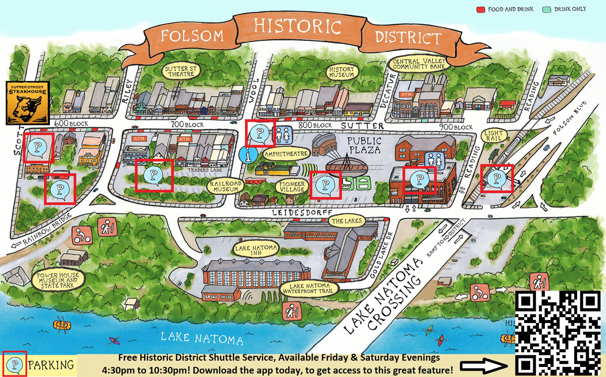 Parking map for Sutter Street Steakhouse